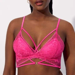 Soutien-gorge Triangle Push-up Dentelle Et Liens
