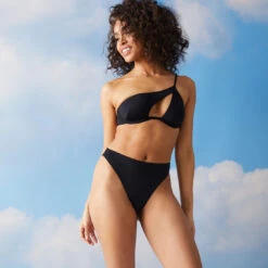 Culotte De Bain échancré Taille Haute