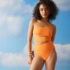 Maillot De Bain Une Pièce Asymétrique Avec 3 Anneaux