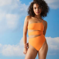 Maillot De Bain Une Pièce Asymétrique Avec 3 Anneaux