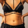 Soutien-gorge Triangle Sans Armature En Dentelle Florale
