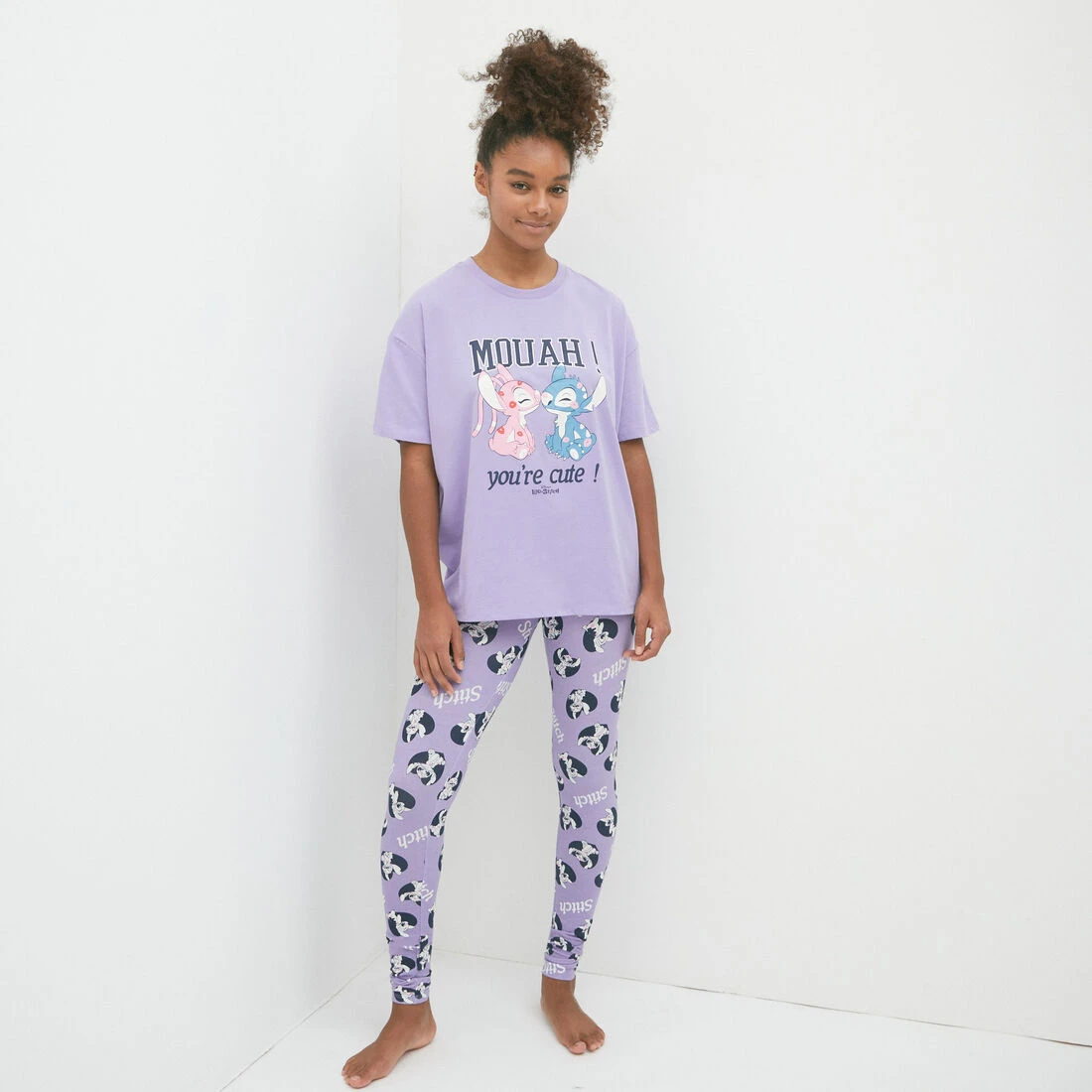 T-shirt Imprimé Stitch Et Angel – Image 5