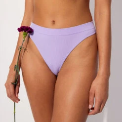 String Taille Haute Cotelé