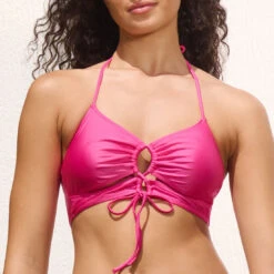 Haut De Maillot De Bain Forme Brassière Avec Ouvertures