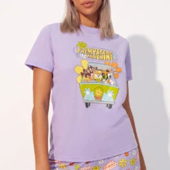 T-shirt Manches Courtes Imprimé Scooby-Doo En Coton