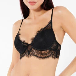 Soutien-gorge Foulard Push Up En Dentelle Et Mesh