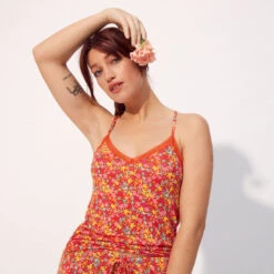 Top à Bretelles Et Motif Floral