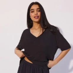 T-shirt Ample Avec Col V