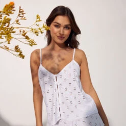 Top Ajouré En Broderie Anglaise