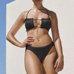 Culotte De Bain Avec Bords Froncés